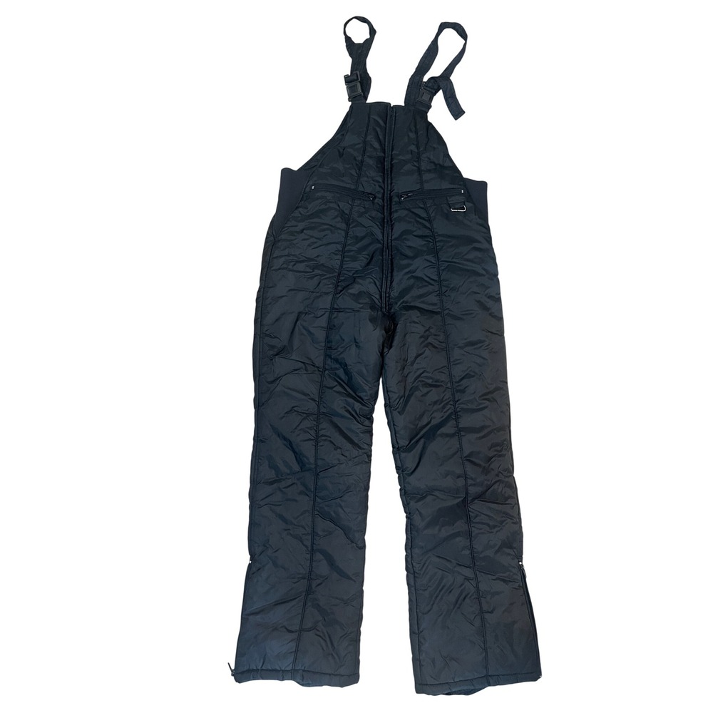 Swiss Alps Mens Black Insulated Snow Bibs Overalls Ski Snowboard Pants Large